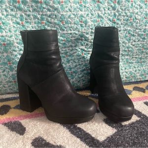 Black Platform Zip Up Boots